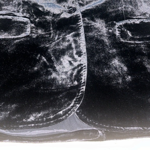 Victoria’s Secret BODY by VICTORIA Velvet Silk One-Button Blazer Jacket Black 6 - Picture 6 of 10